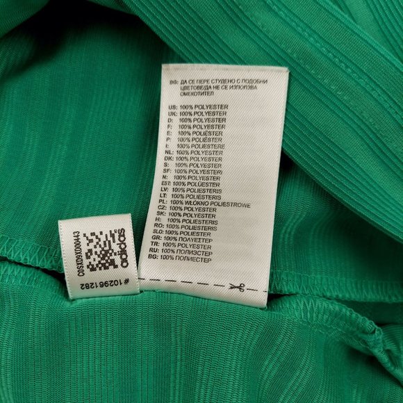 Adidas Golf Polo Shirt Men's Sz L Green Striped ClimaCool Kings Creek Logo - Picture 5 of 8